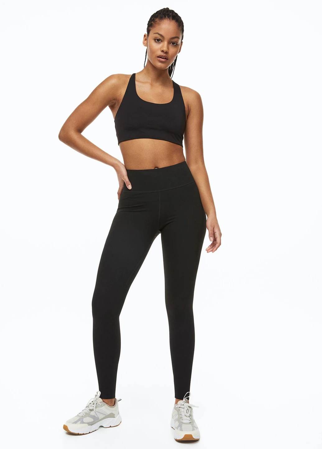 Черные демисезонные леггинсы H&M
