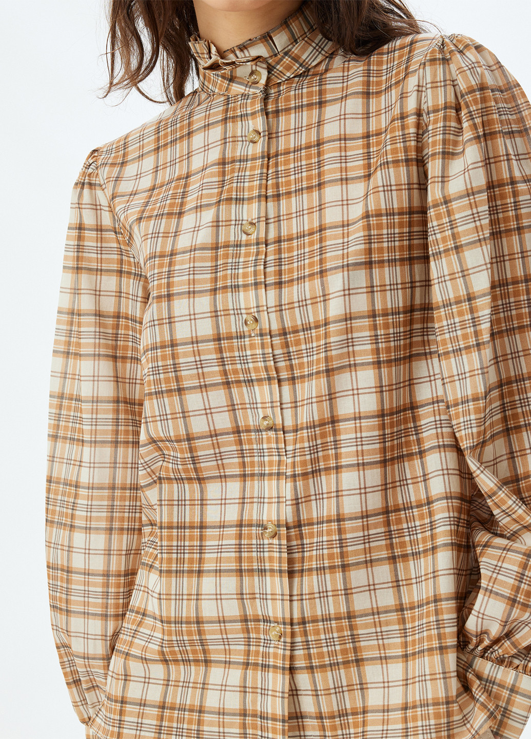 Светло-коричневая блуза KOTON