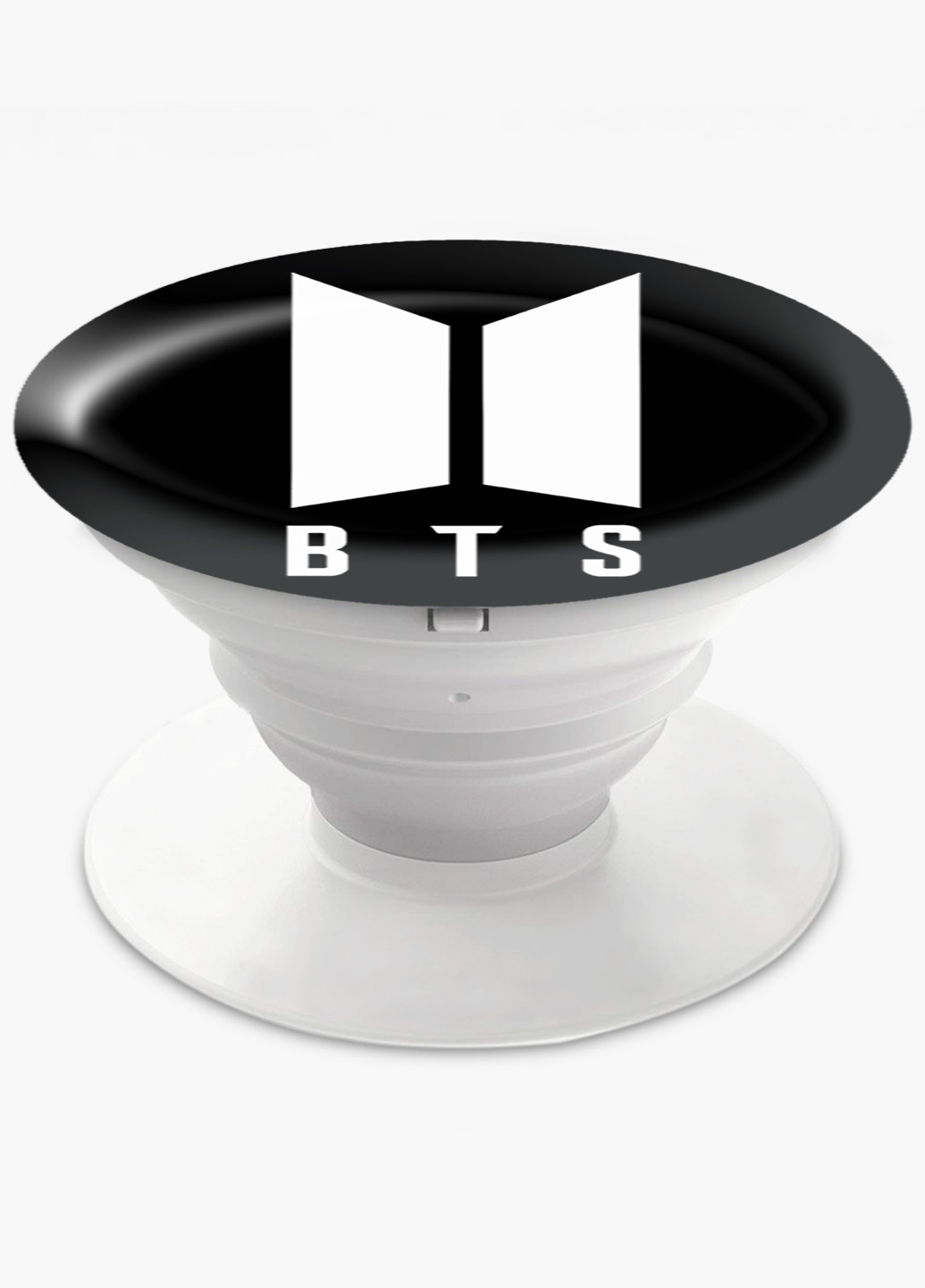 Попсокет (Popsockets) держатель для смартфона БТС (BTS) (8754-1088) Черный MobiPrint (216748589)