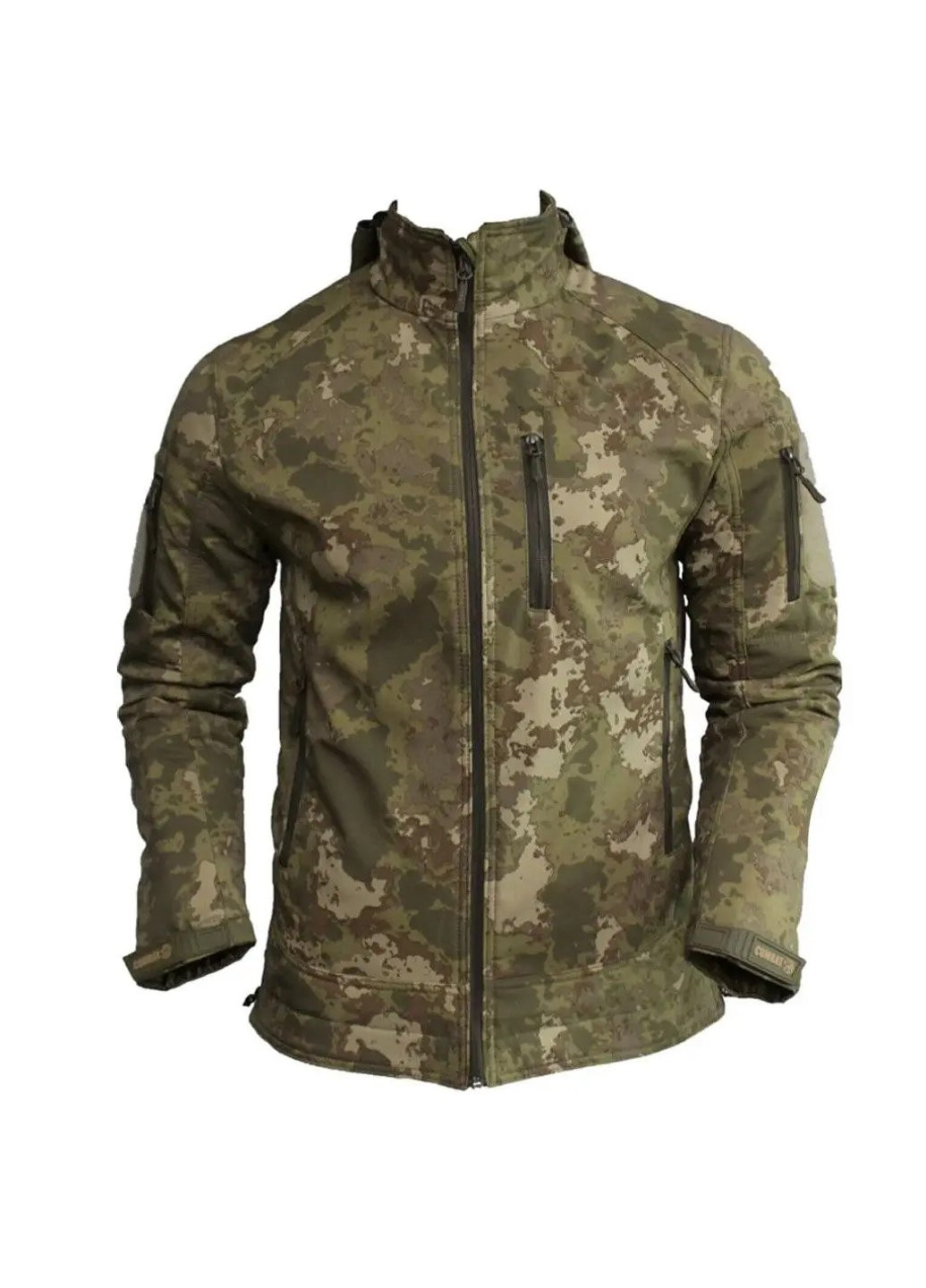 Оливкова (хакі) демісезонна куртка чоловіча тактична мультикам туреччина софтшел soft-shell зсу (зсу) m 8068 Combat