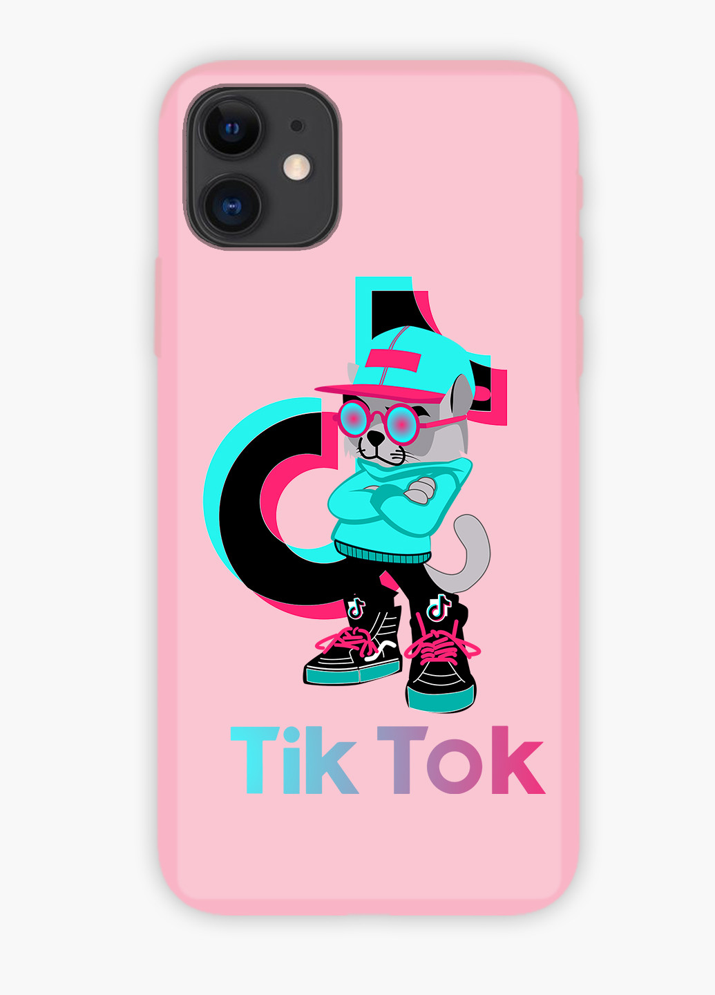 Чехол силиконовый Apple Iphone 8 Кот Тик Ток (Cat TikTok) (6151-1644) MobiPrint (219534660)