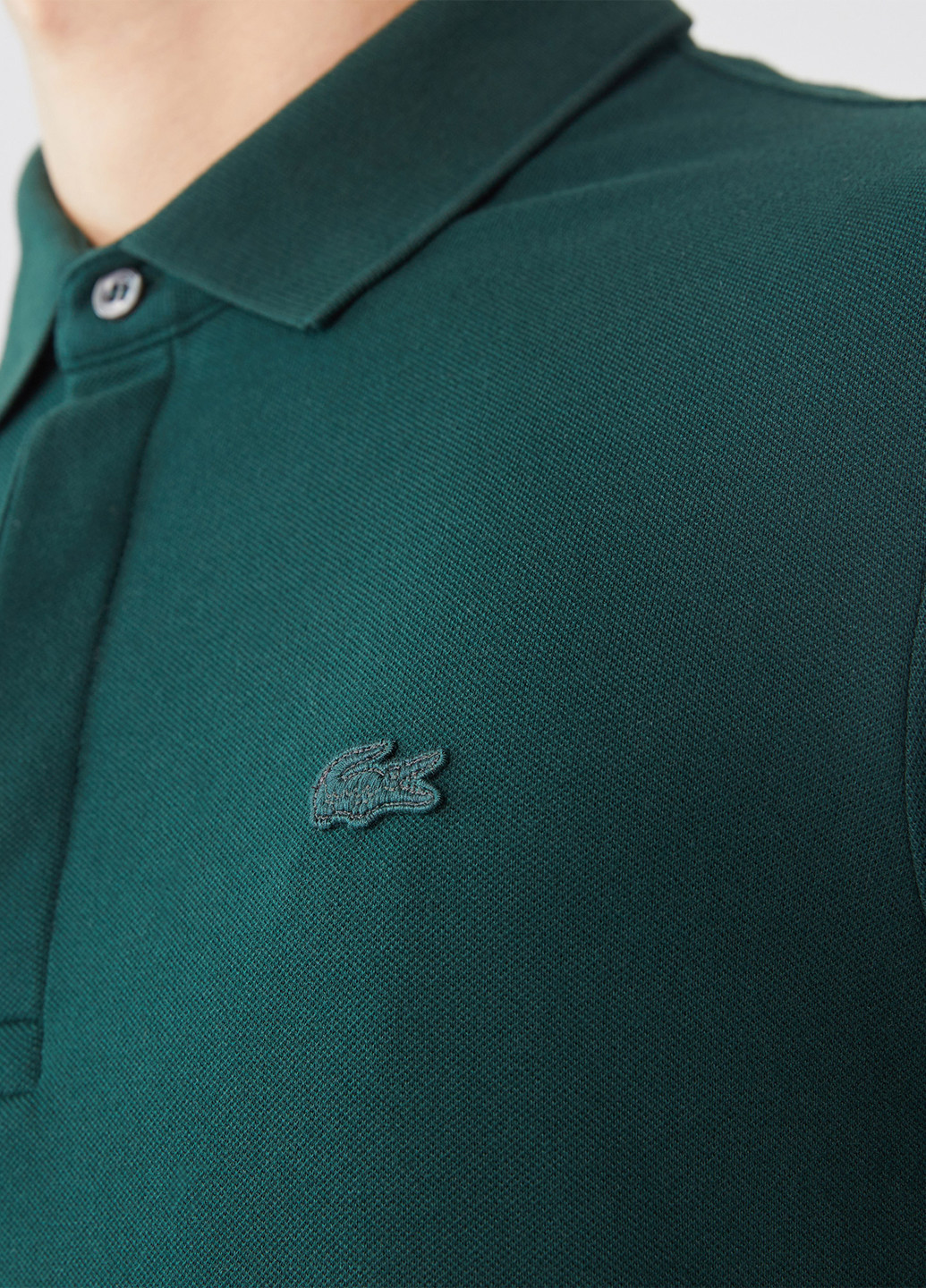 Морской волны футболка-поло для мужчин Lacoste однотонная