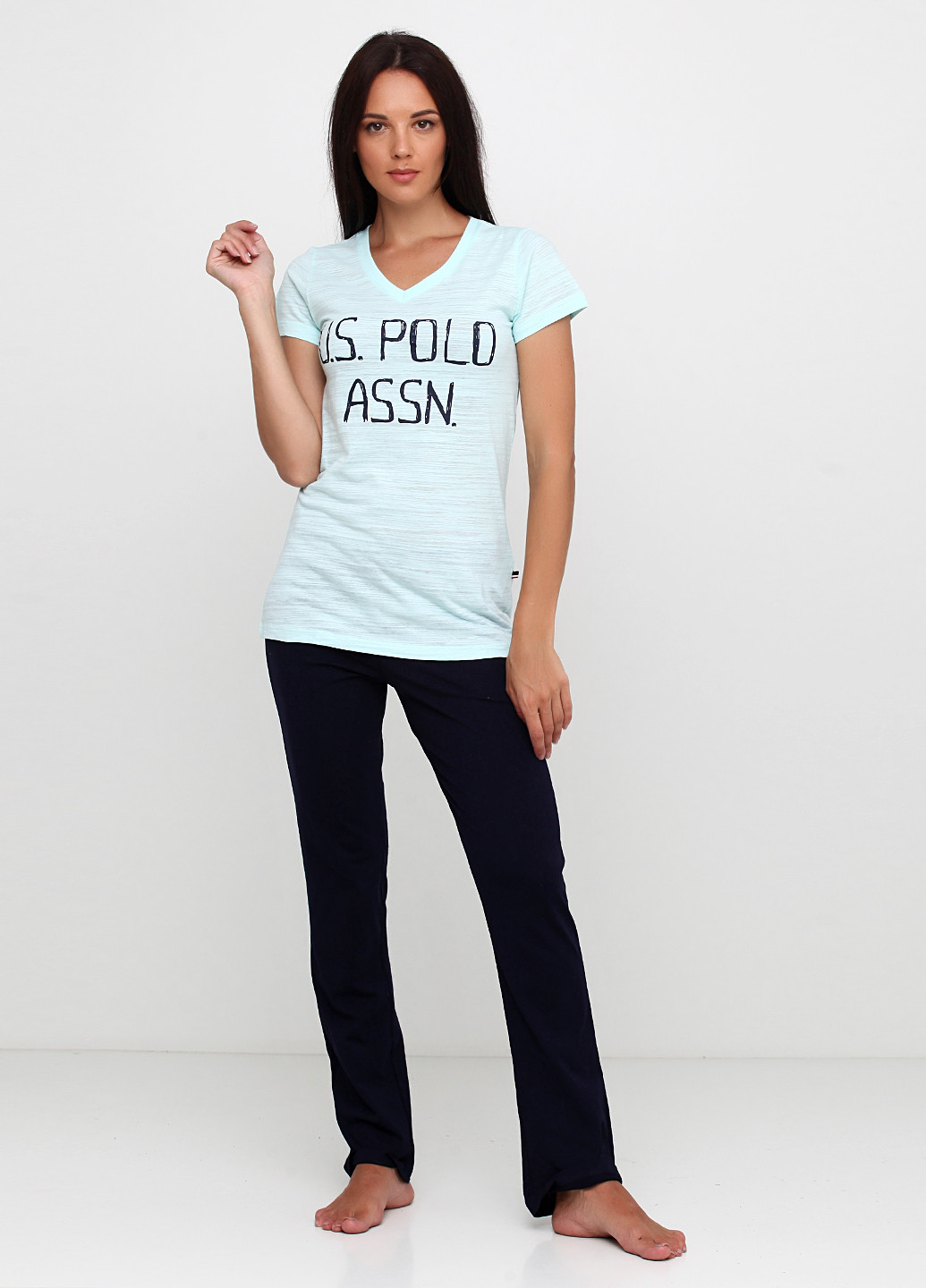 Мятный демисезонный комплект (футболка, брюки) U.S. Polo Assn.