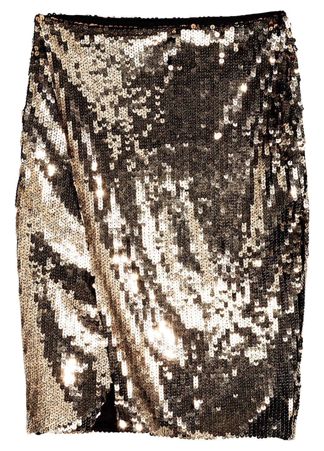 Золотистая кэжуал юбка H&M карандаш