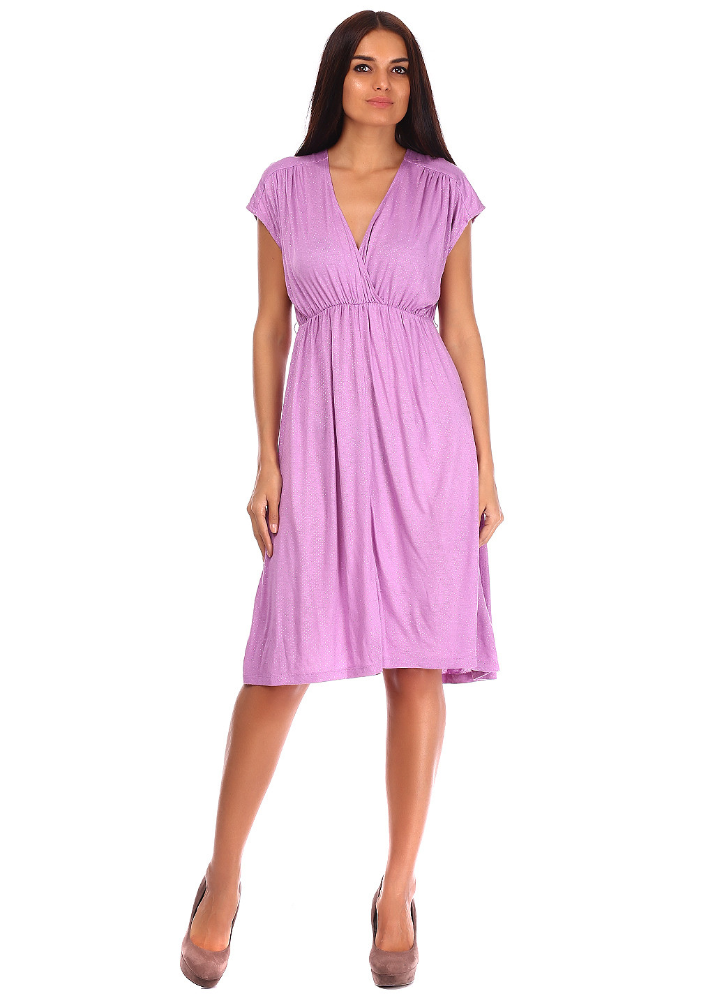 Фиолетовое кэжуал платье Elliot Mann однотонное