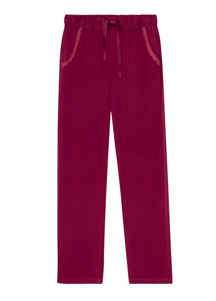 Бордовая всесезон женская пижама лонгслив + брюки Esmara