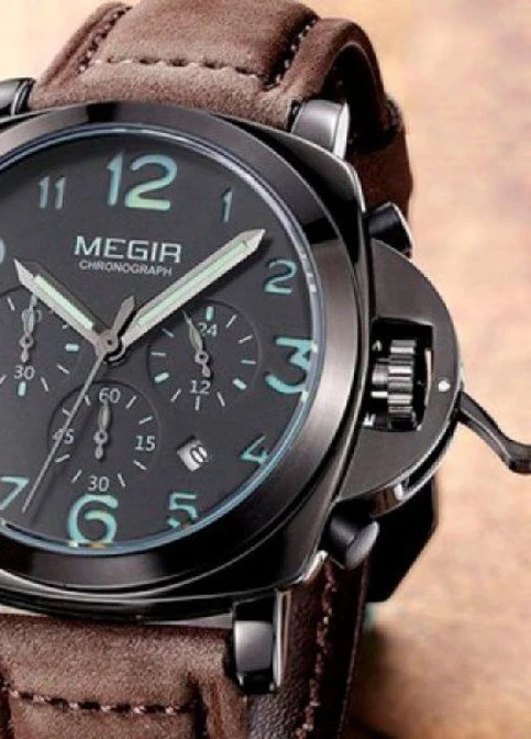 Мужские часы Jedir Luminor VIP кварцевые Megir (229057762)