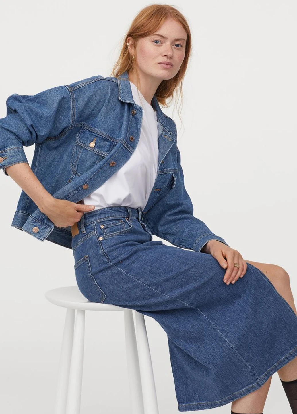 Синяя юбка H&M