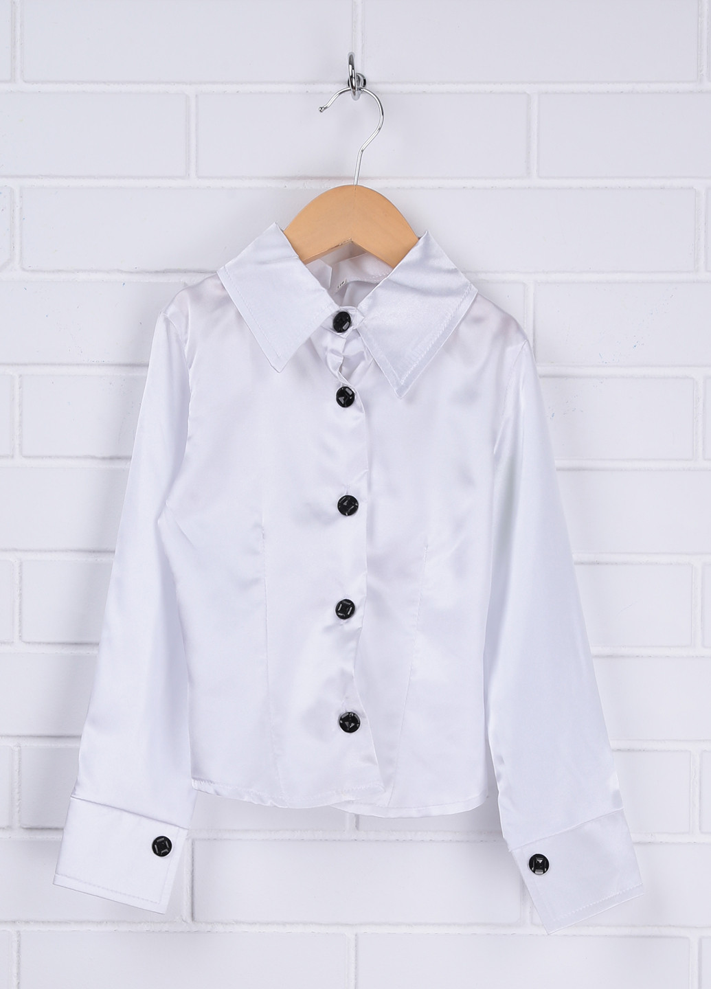 Белая блузка с длинным рукавом Lux K демисезонная