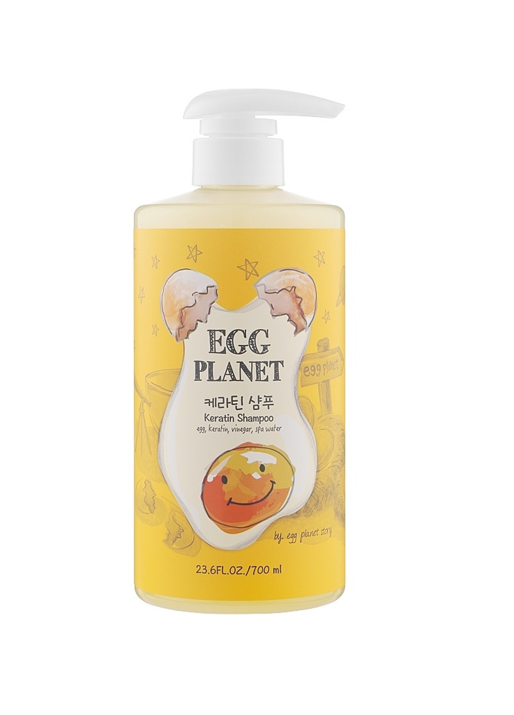Шампунь з кератином для пошкодженого волосся Egg Planet Keratin Shampoo 700 мл Daeng Gi Meo Ri (254463187)