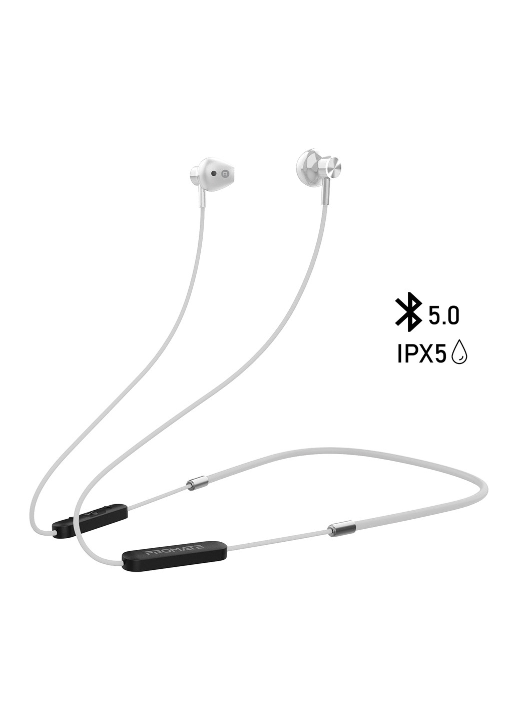 Bluetooth навушники Dynamic-X5 Bluetooth 5 IPX5 Promate dynamic-x5.silver (216770526)