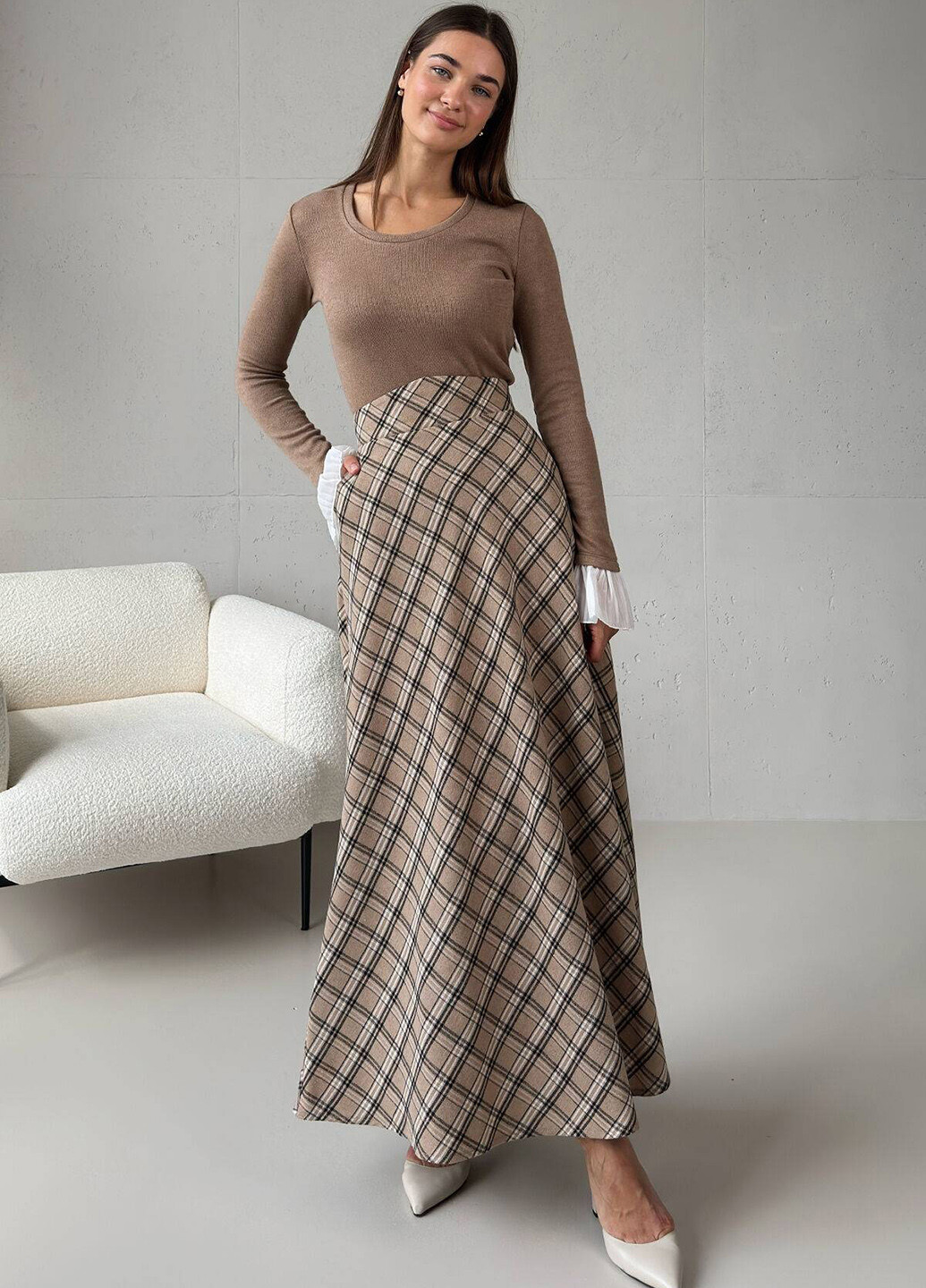 Темно-бежевий демісезонний джемпер джемпер No Brand