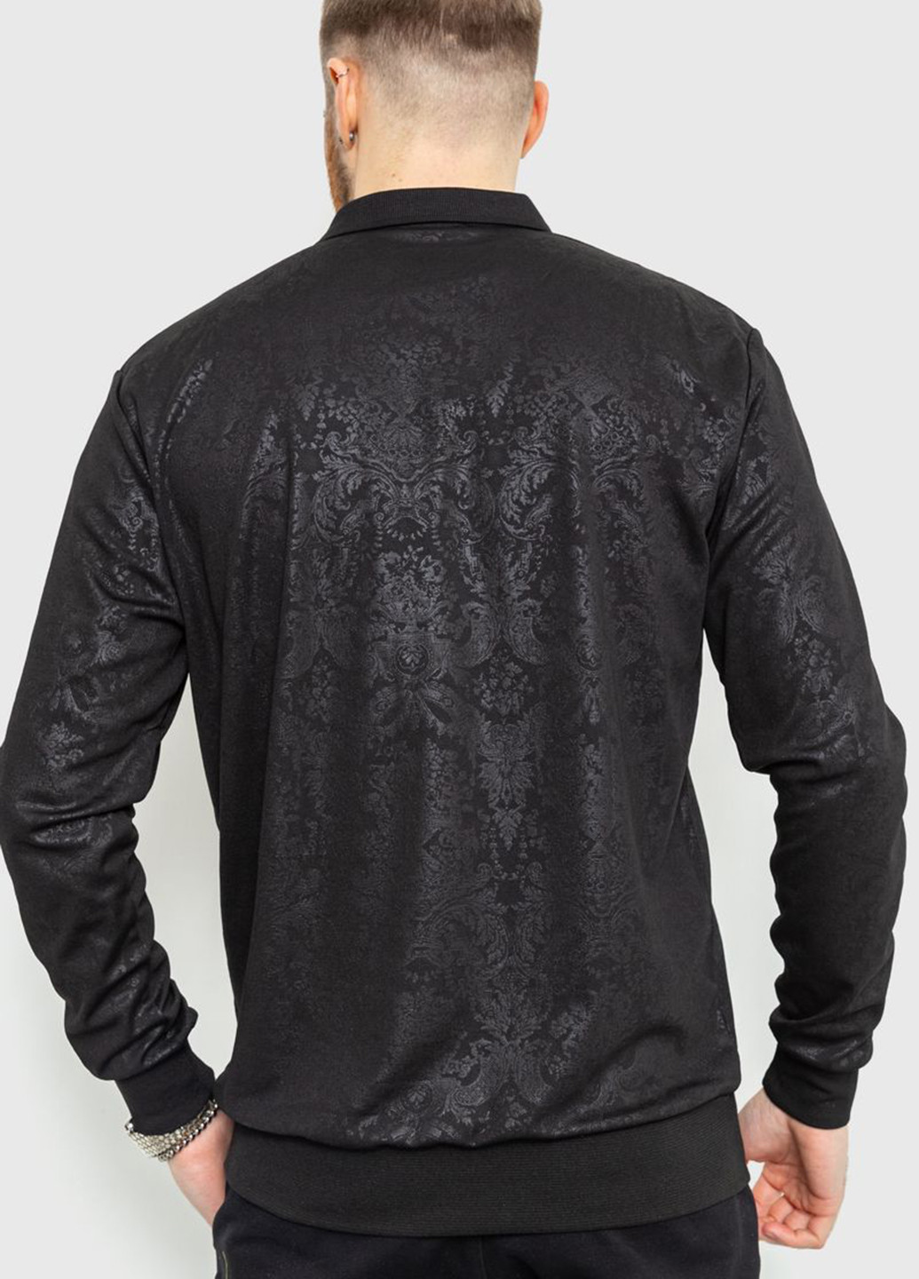 Черная футболка-поло для мужчин Ager турецкие огурцы