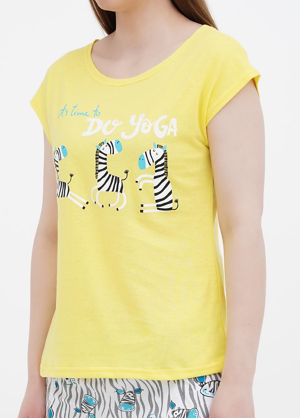 Желтая всесезон пижама (футболка, шорты) футболка + шорты Lucci +