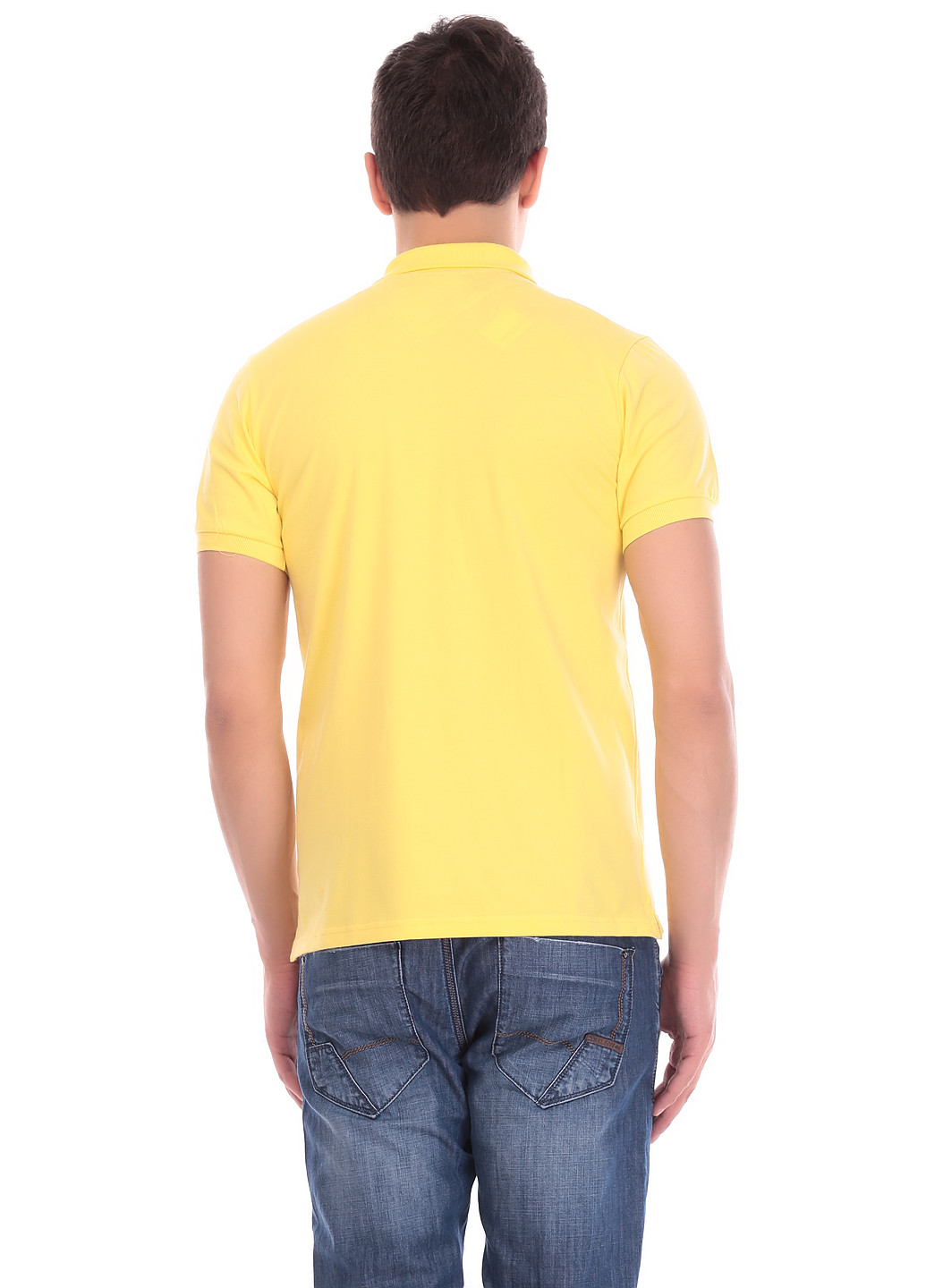 Желтая футболка-поло для мужчин Burberry однотонная