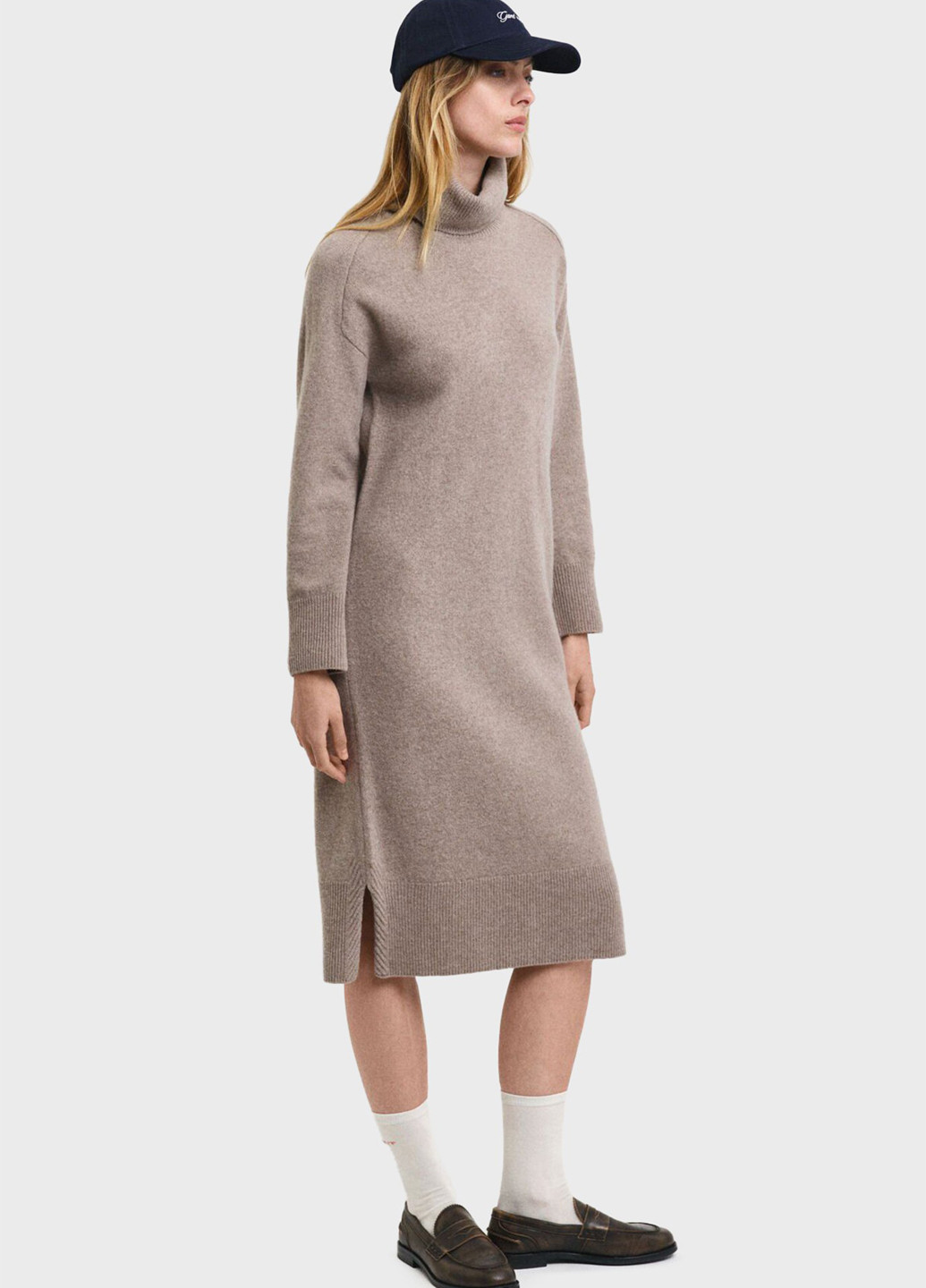 Бежева кежуал сукня сукня светр Gant однотонна