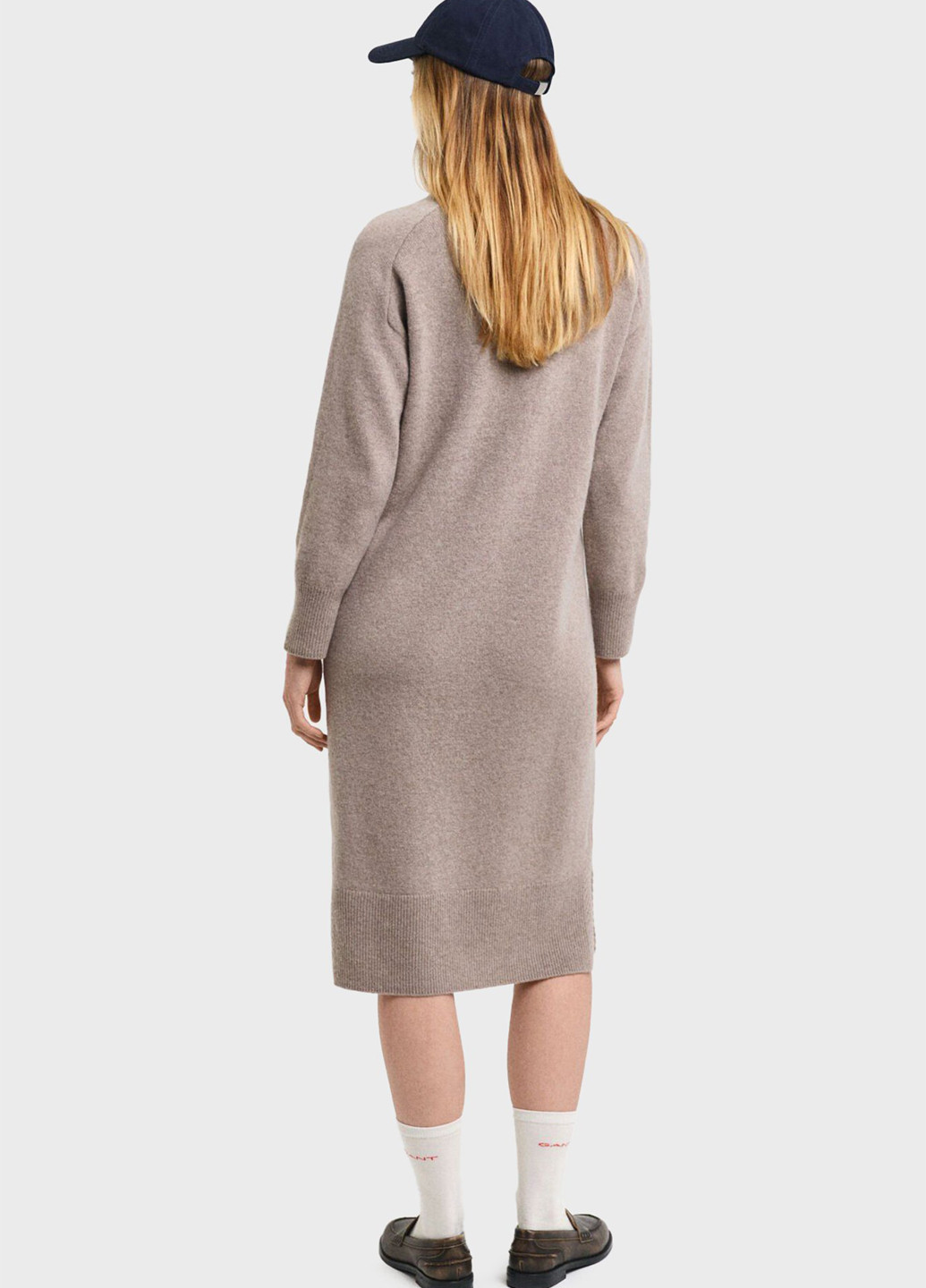 Бежева кежуал сукня сукня светр Gant однотонна