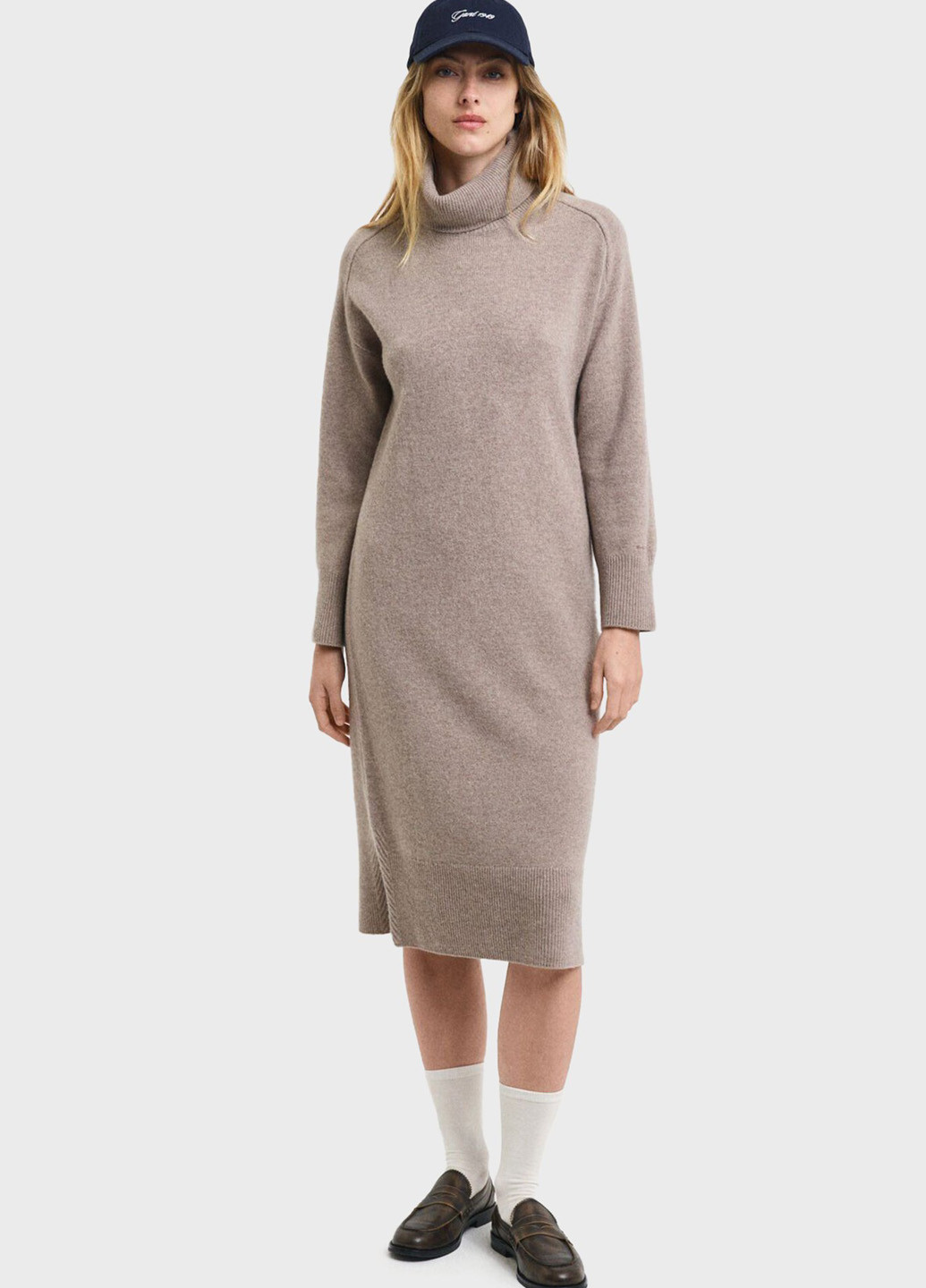 Бежева кежуал сукня сукня светр Gant однотонна