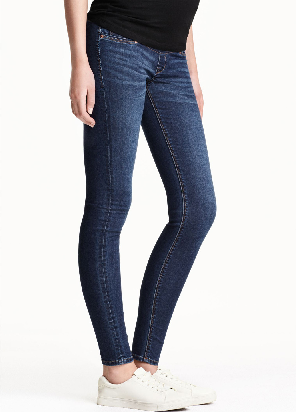 Синие демисезонные скинни джинсы для беременных H&M