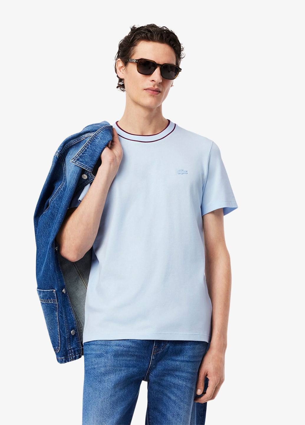 Блакитна футболка Lacoste