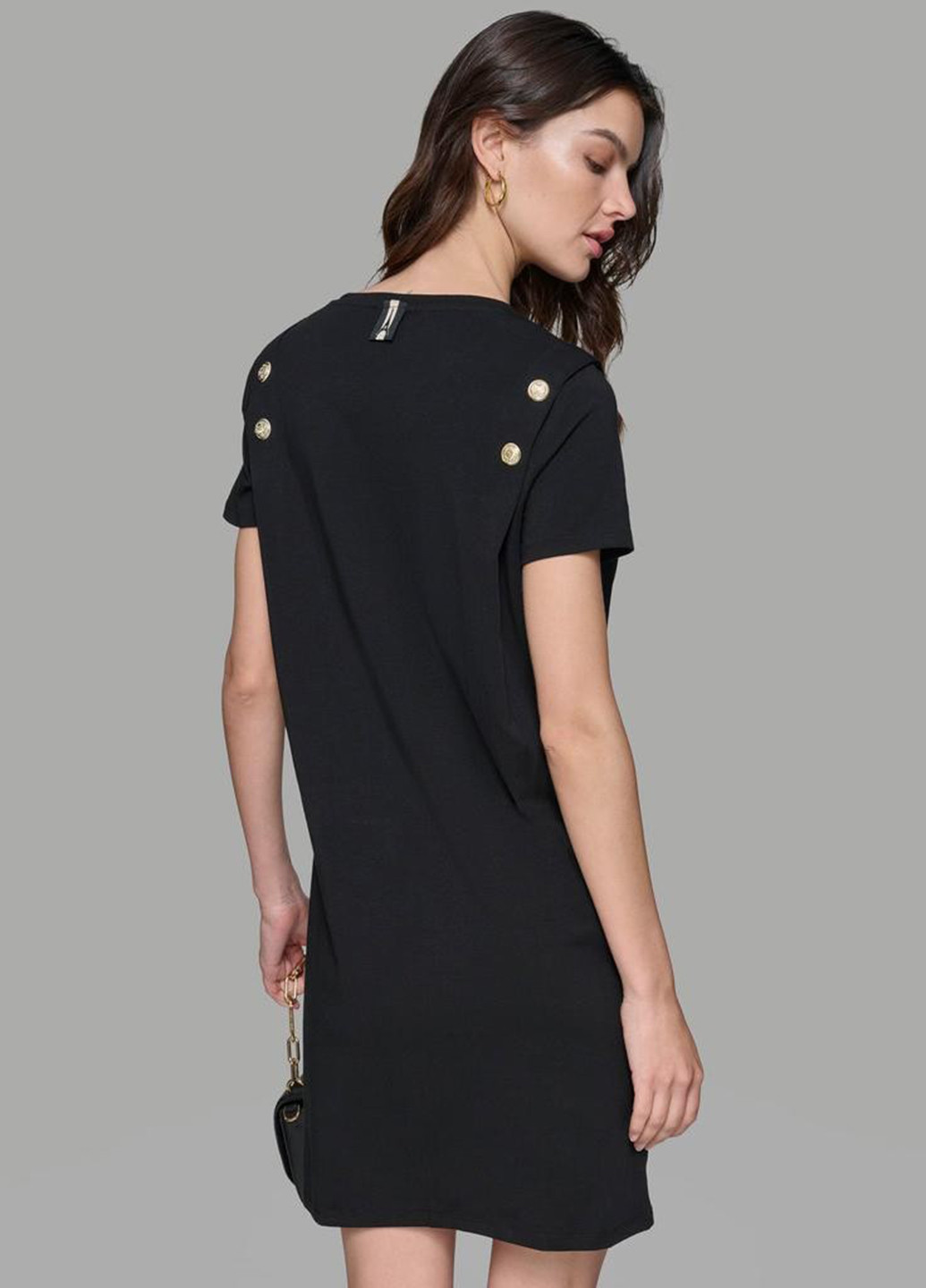 Черное кэжуал платье платье-футболка Karl Lagerfeld с логотипом