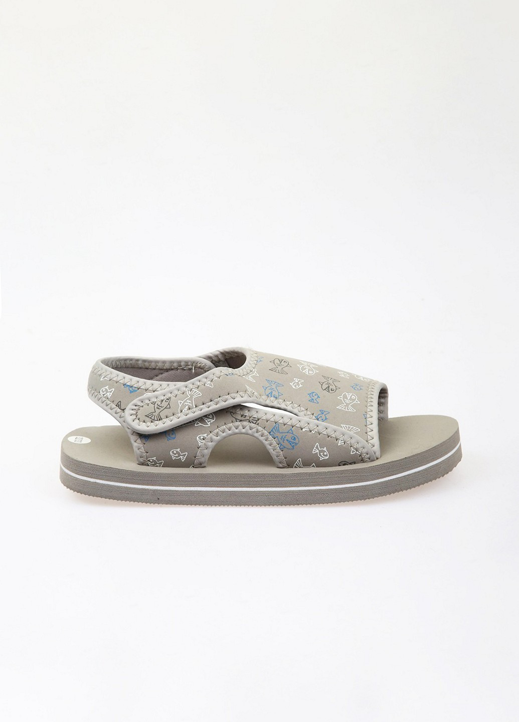 Серые пляжные сандалии No Brand