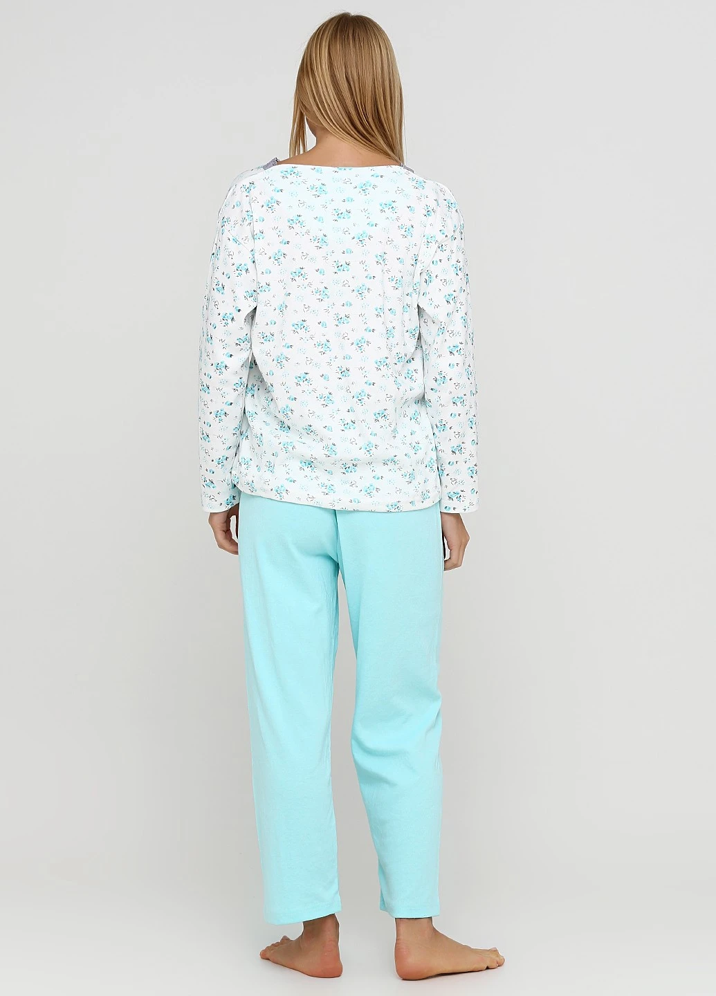 М'ятна зимня комплект щільний трикотаж (світшот, штани) Glisa Pijama