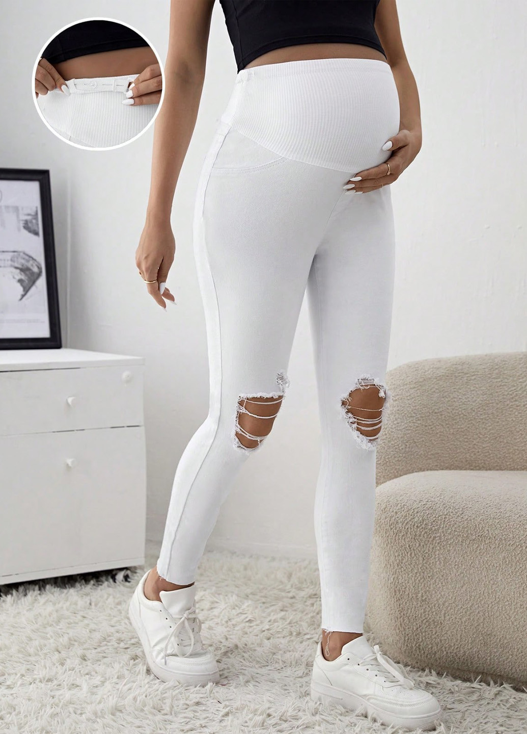 Джинси для вагітних SHEIN - (330763491)