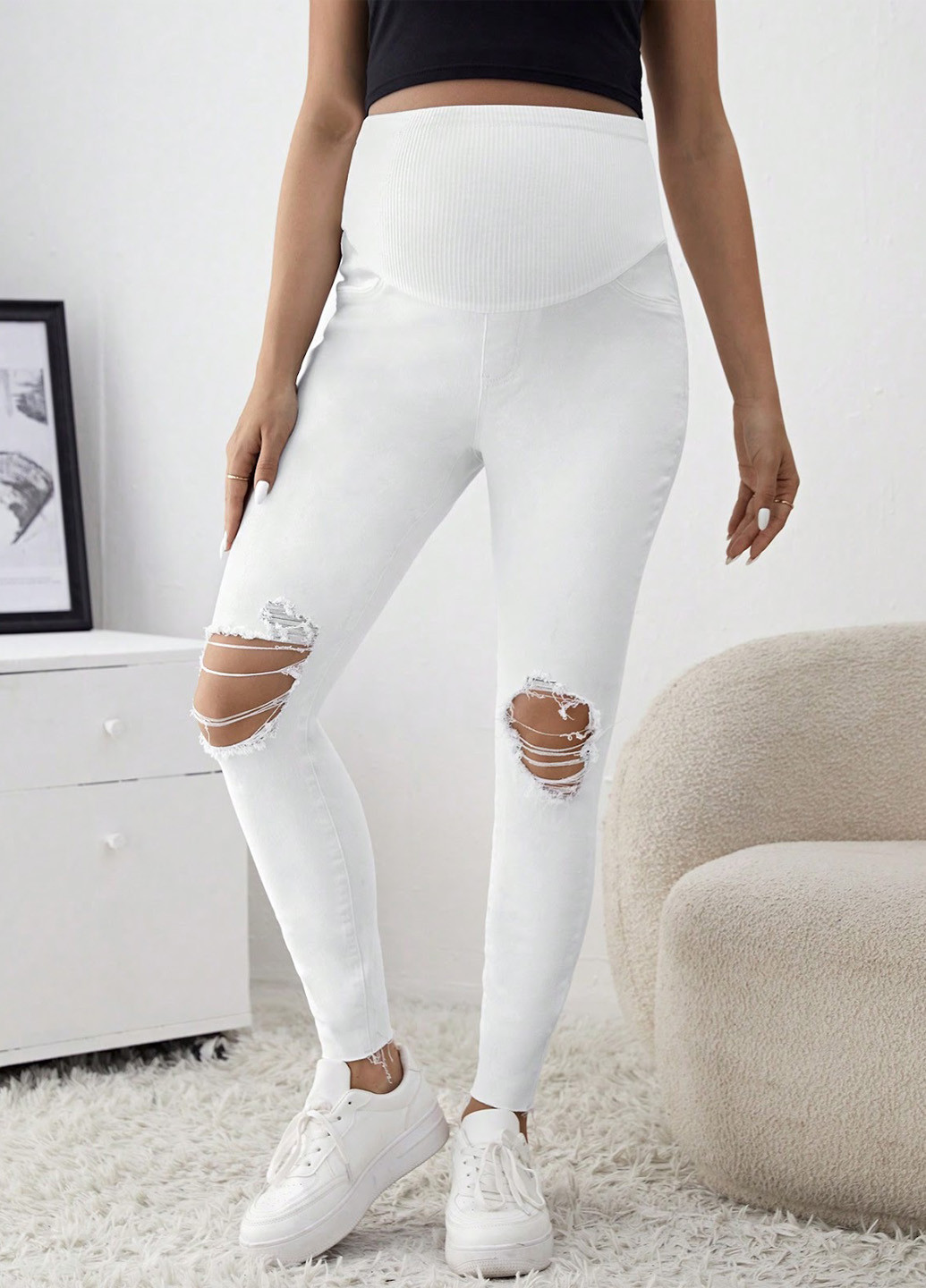 Джинси для вагітних SHEIN - (330763491)