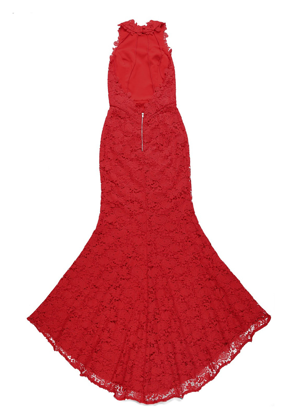 Червона святковий, вечірня сукня годе, з відкритою спиною Jarlo однотонна