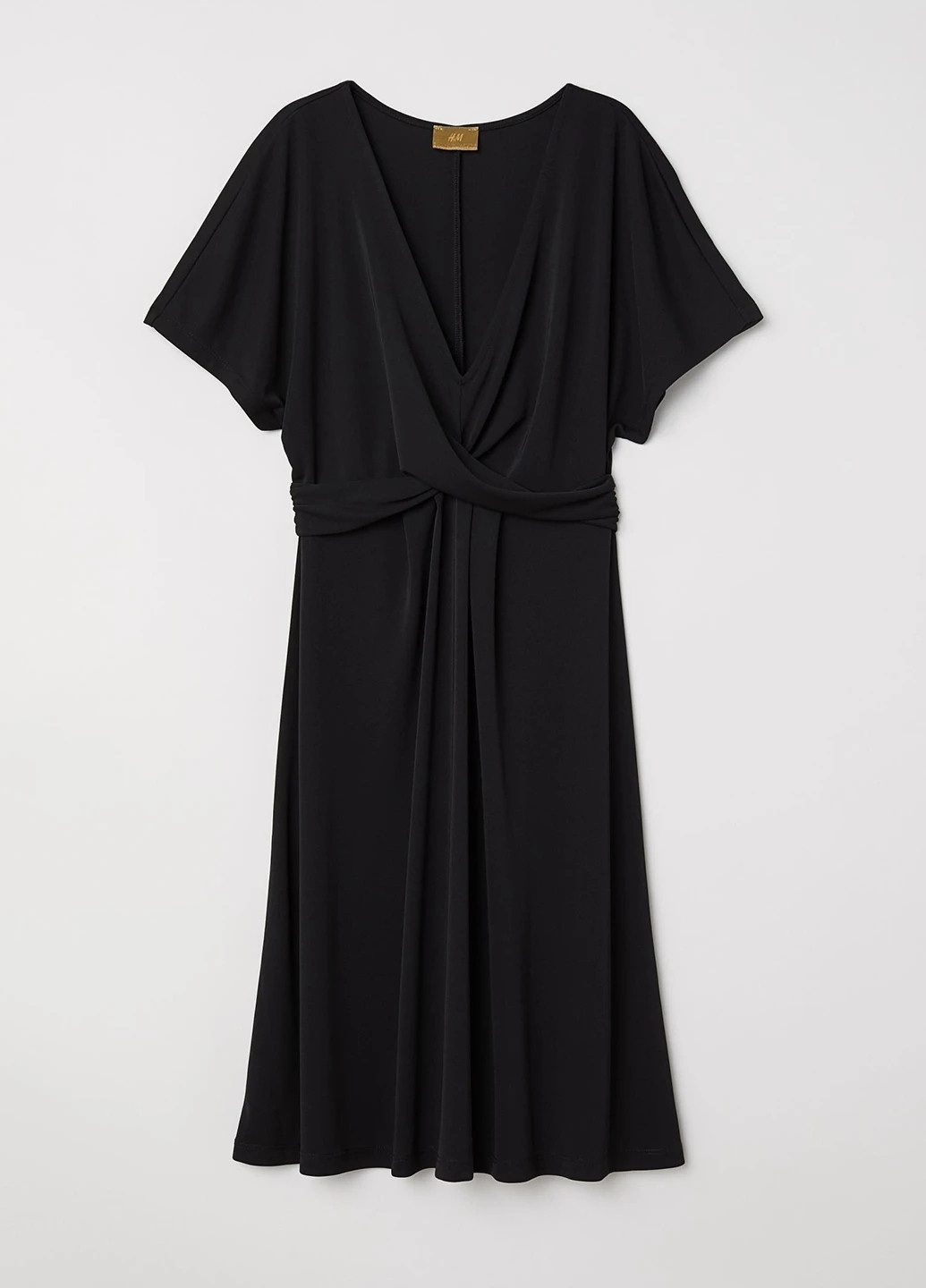 Черное вечернее платье в стиле ампир H&M однотонное