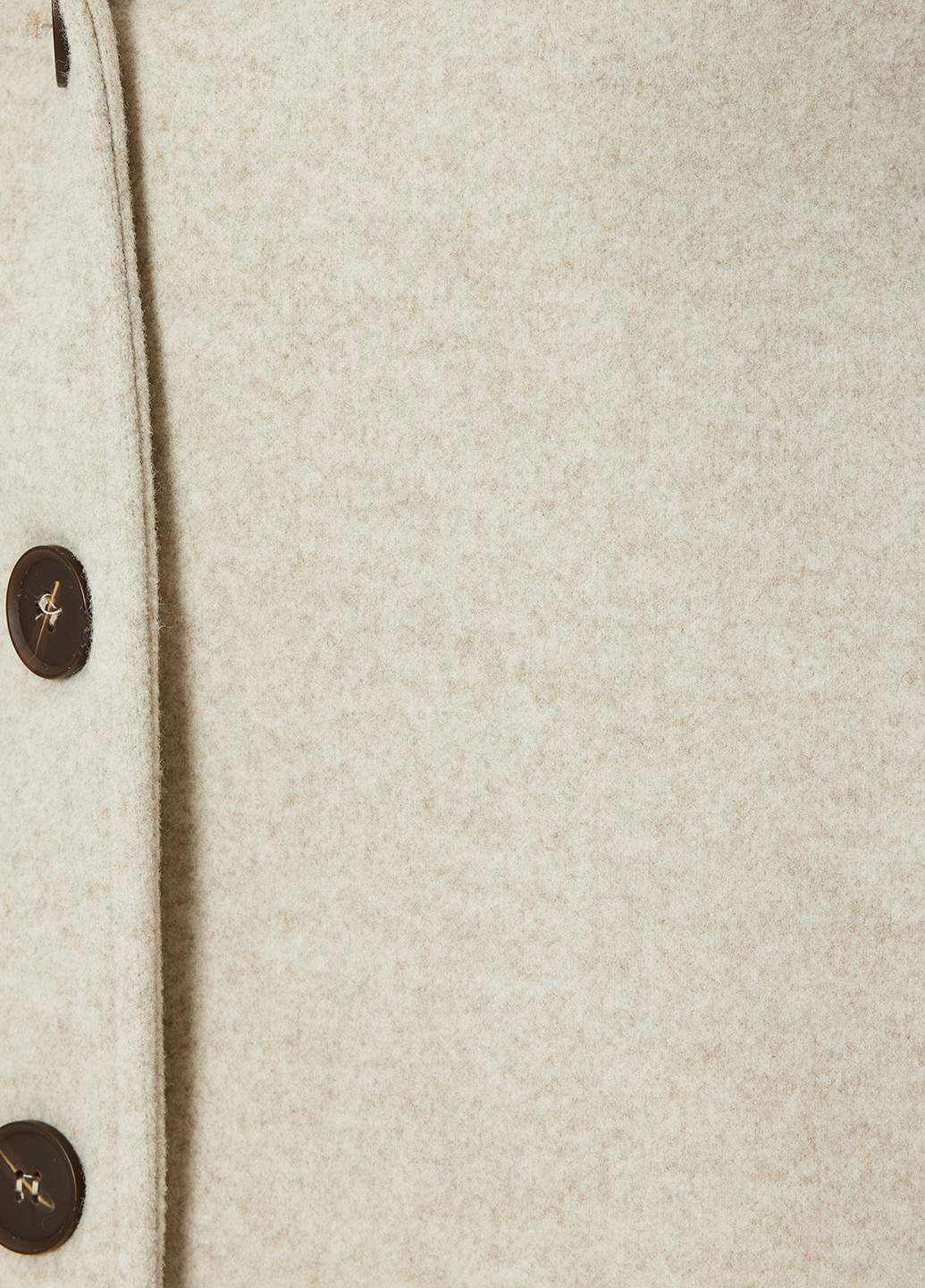 Светло-бежевое Кэжуал полупальто однобортное KOTON меланж