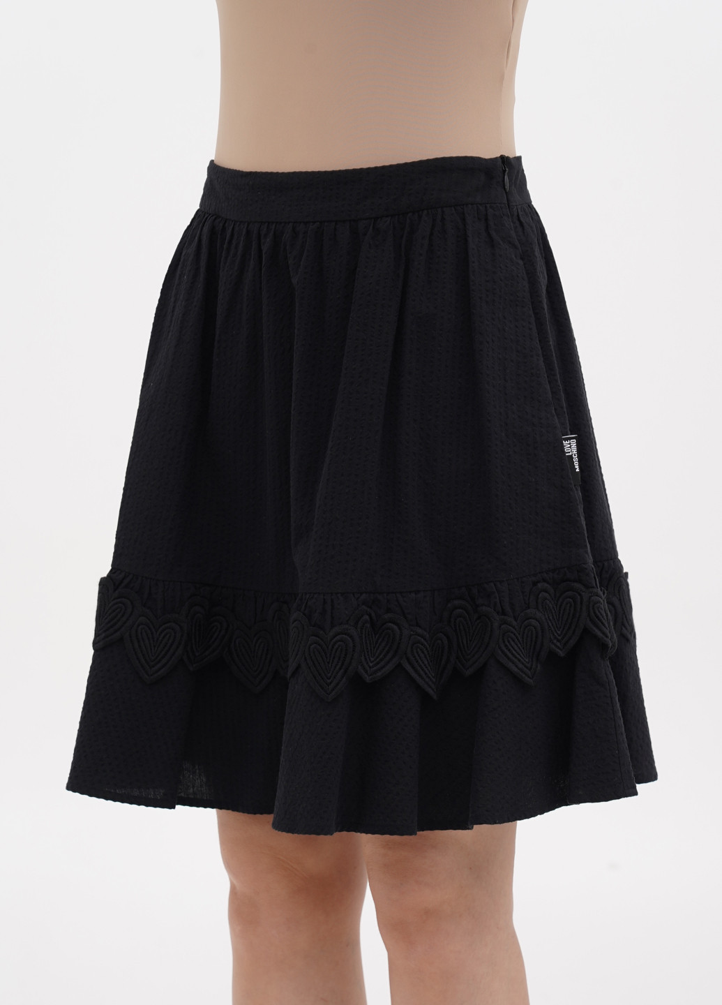 Черная кэжуал однотонная юбка Love Moschino клешированная