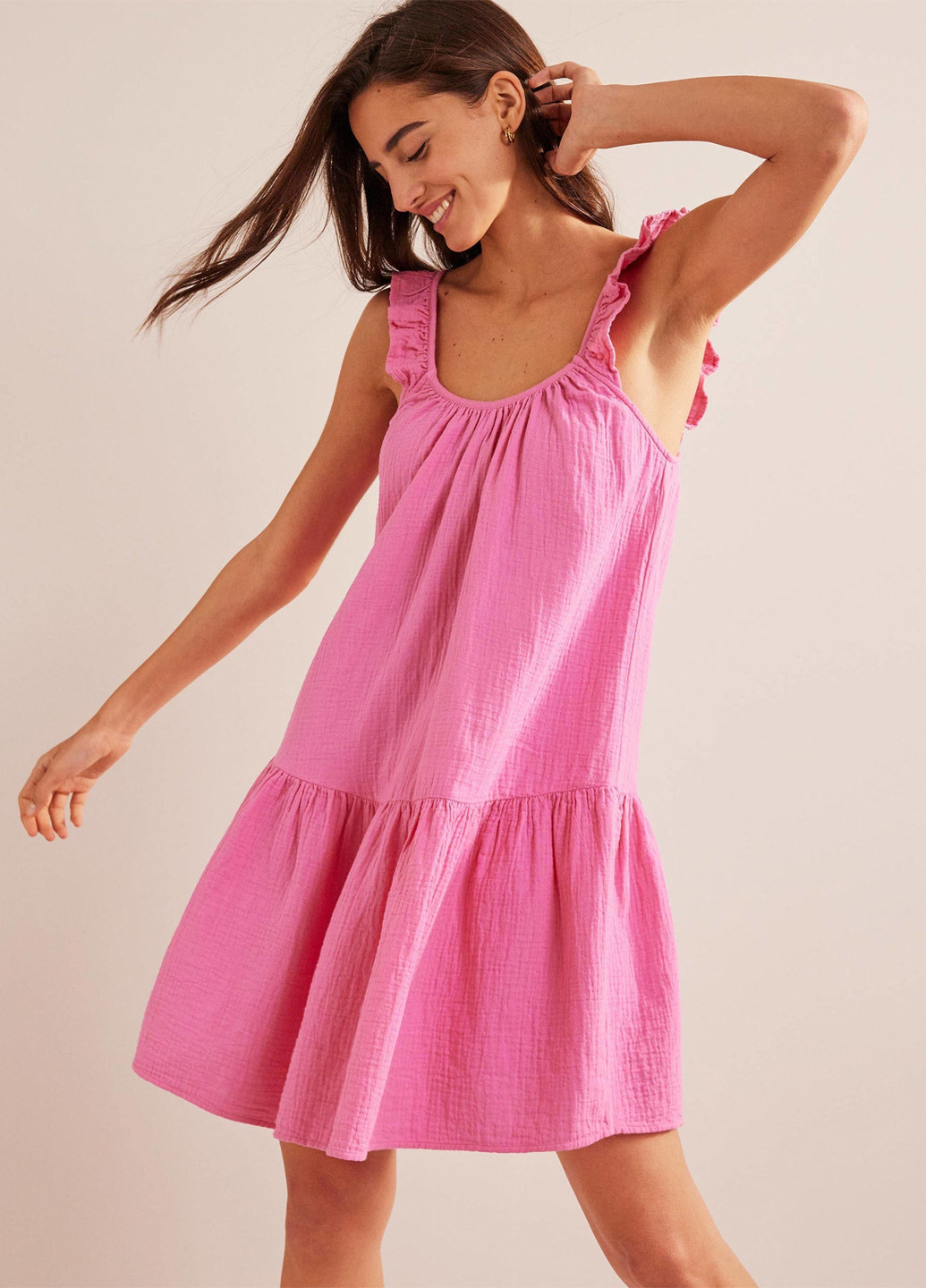 Рожева кежуал сукня Boden однотонна