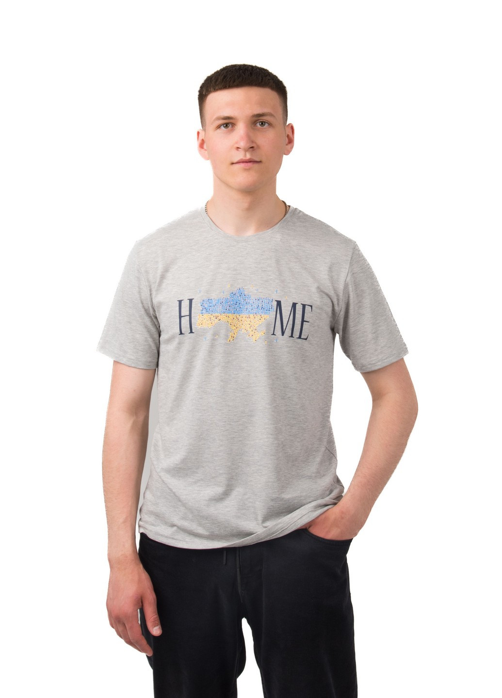 Сіра футболка чоловіча Наталюкс 41-1318