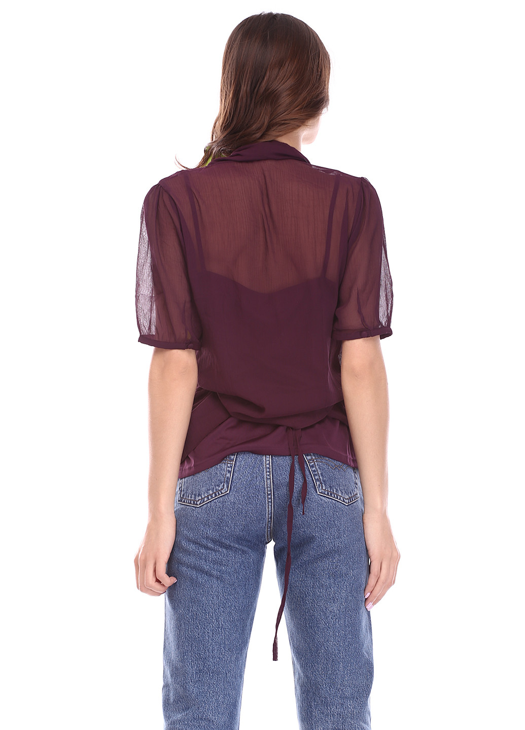 Темно-бордовая летняя блуза BHS