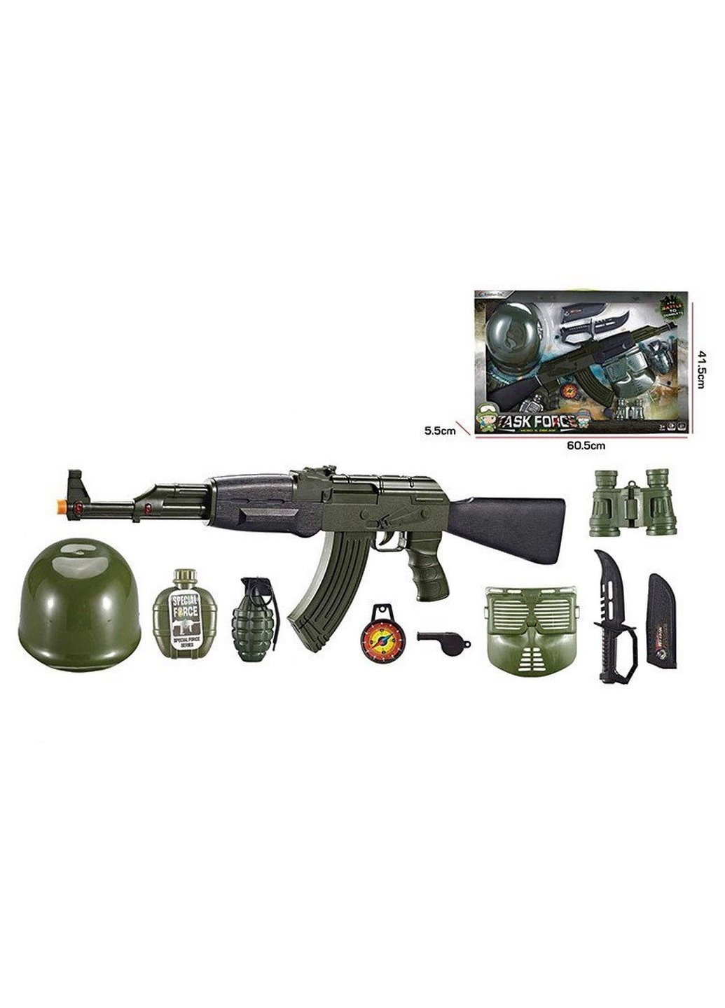 Дитячий військовий набір зброї F8528-7A з каскою і маскою A-Toys (228566841)