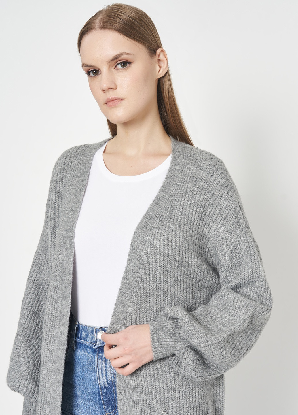 Серый зимний кардиган C&A