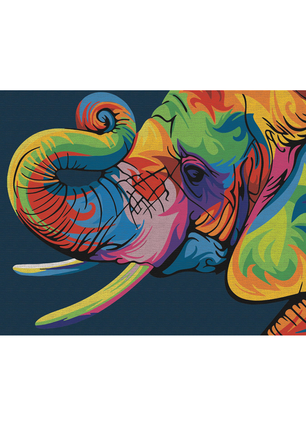 Картина за номерами "Райдужний слон" 40х50 см Brushme (216134898)