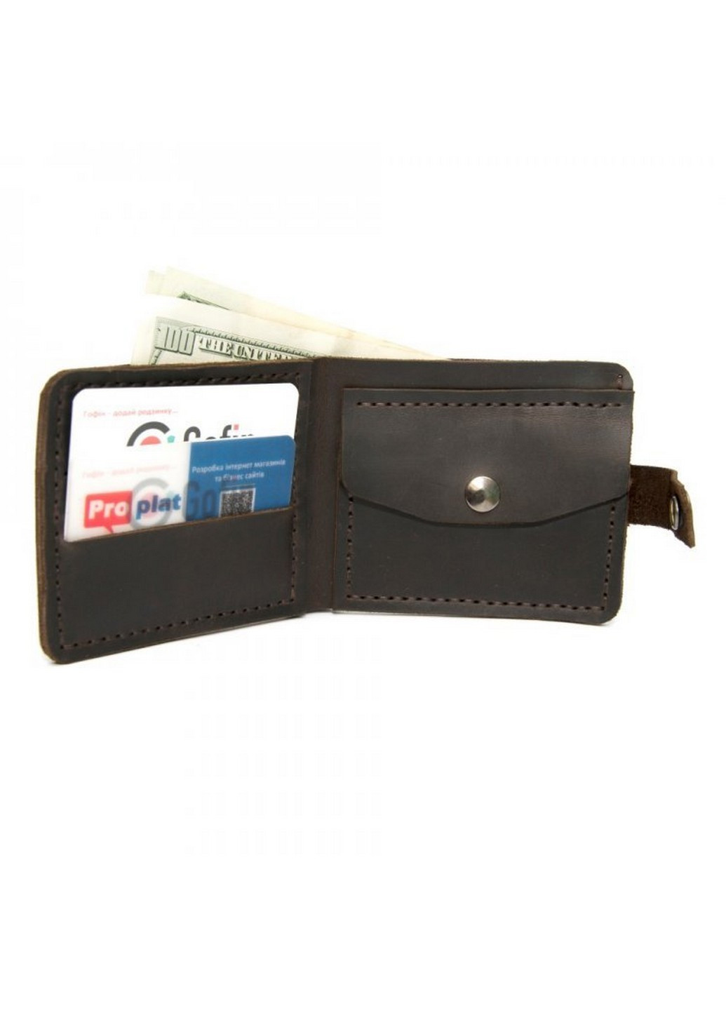 Шкіряний гаманець чоловічий 11,5х9 см GOFIN (219986656)