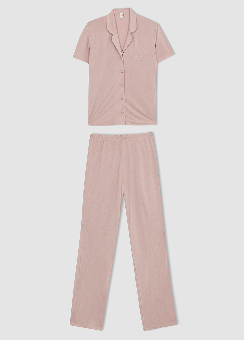 Пудрова всесезон піжама (сорочка, штани) рубашка + брюки DeFacto