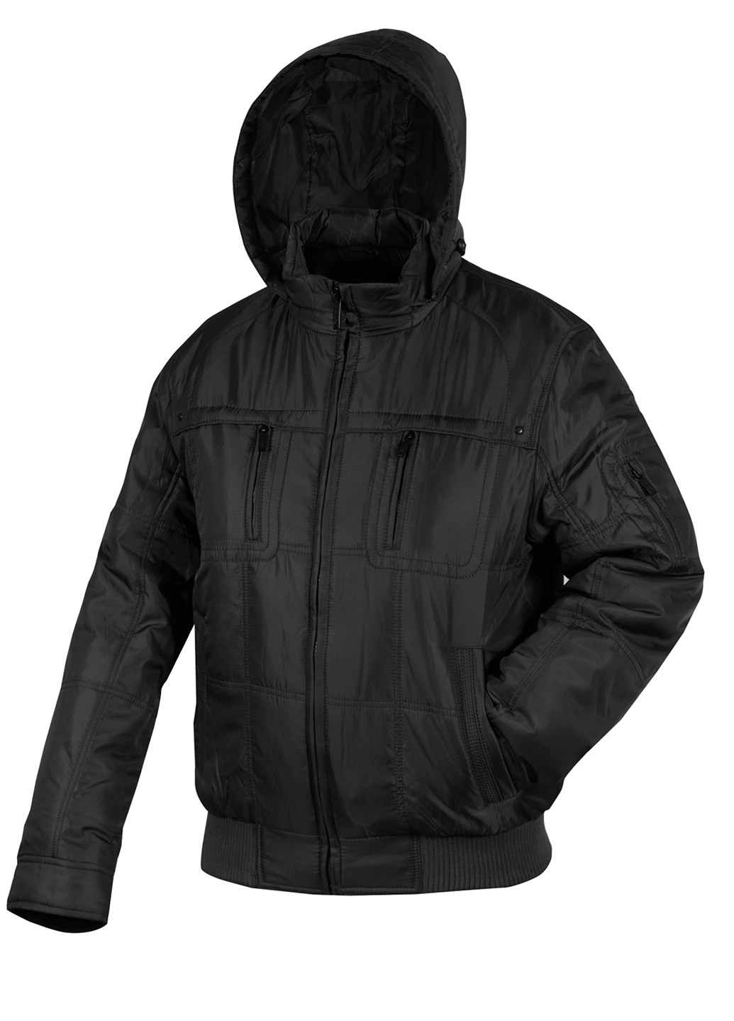 Черная зимняя куртка с капюшоном STACE