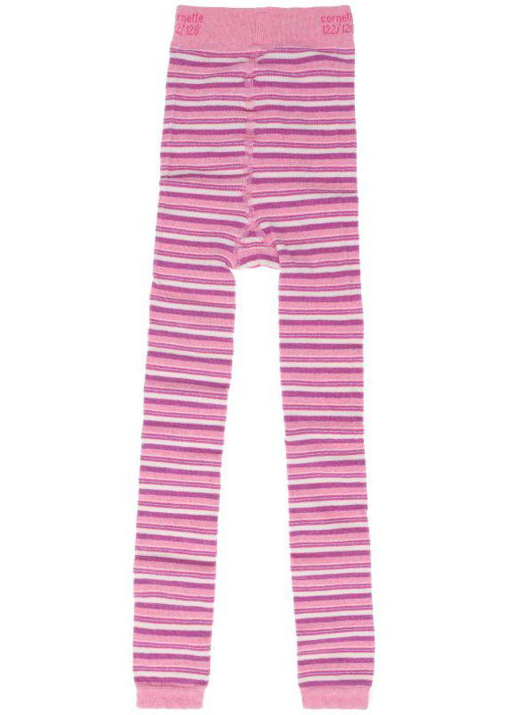Легінси для дівчат 122-128 рожеві в смужку Girls Cornette (256223280)