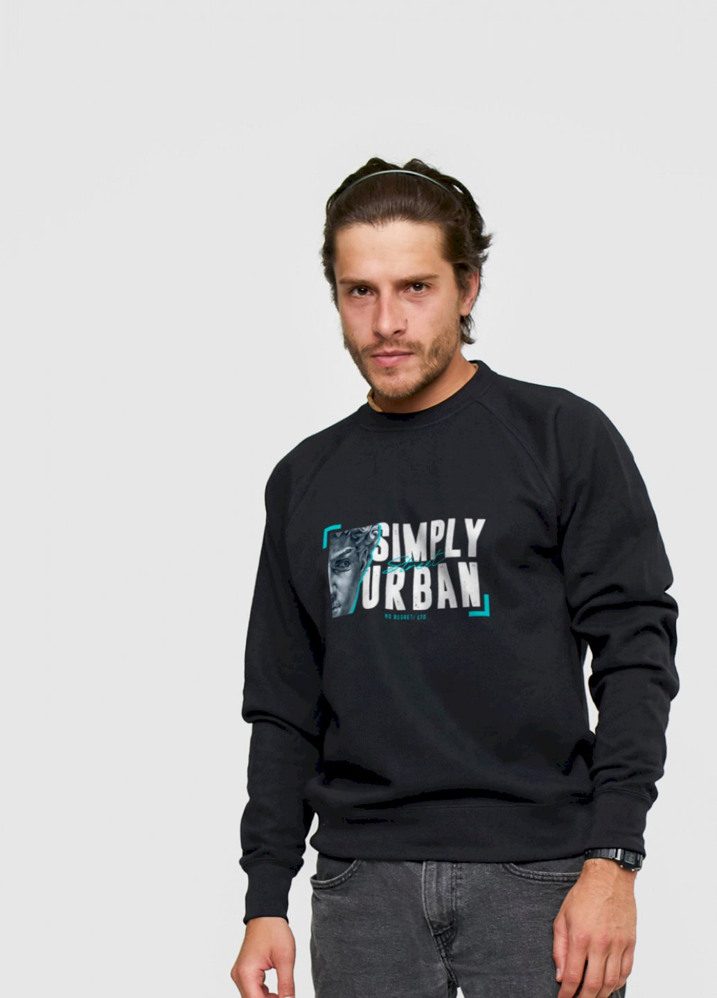 Черный свитшот мужской YAPPI рисунок (250563886)