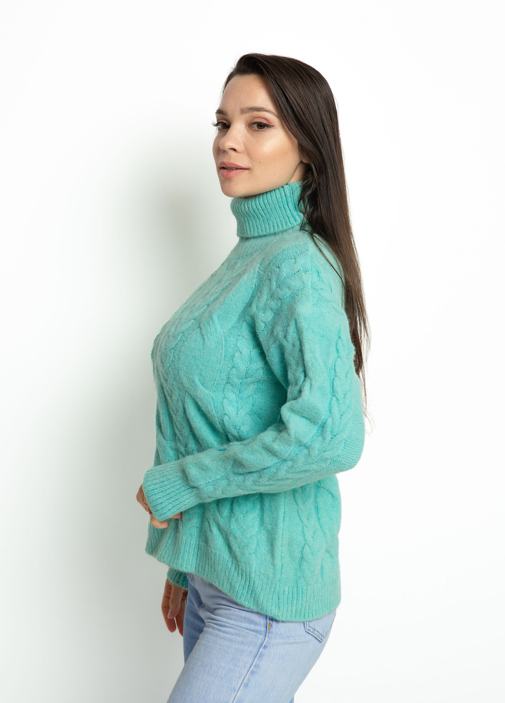 М'ятний демісезонний светр Time of Style