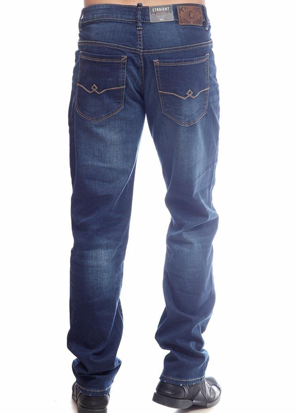 Темно-синие демисезонные со средней талией джинсы Kenvelo