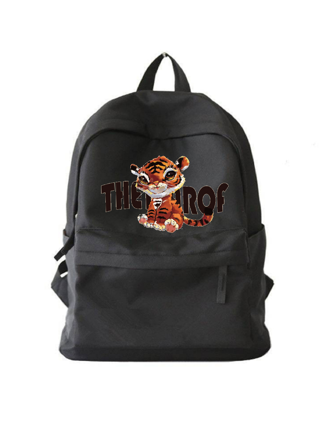 Міський рюкзак чорний з тигриком No Brand (255411948)