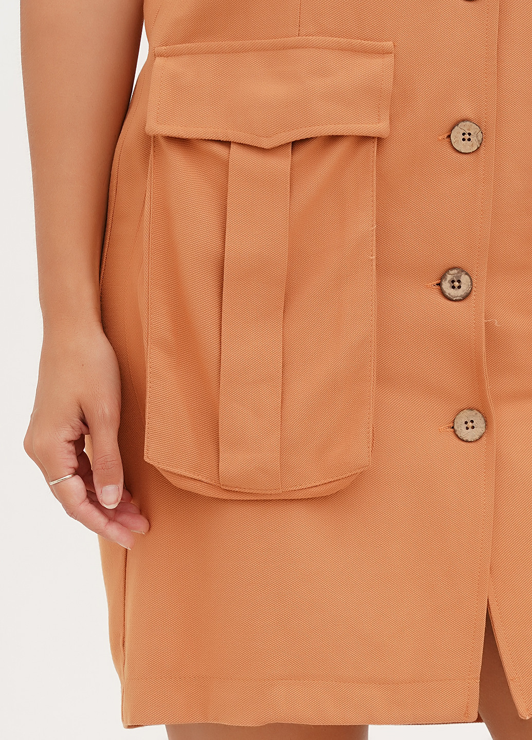 Охра кэжуал платье рубашка Vicolo однотонное