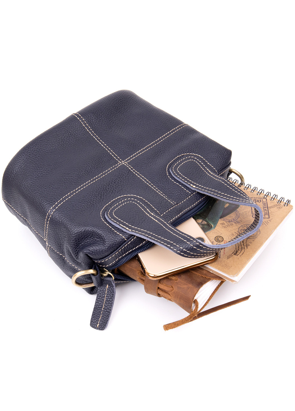 Женская кожаная сумка на молнии 25х27х5 см Vintage (232989531)