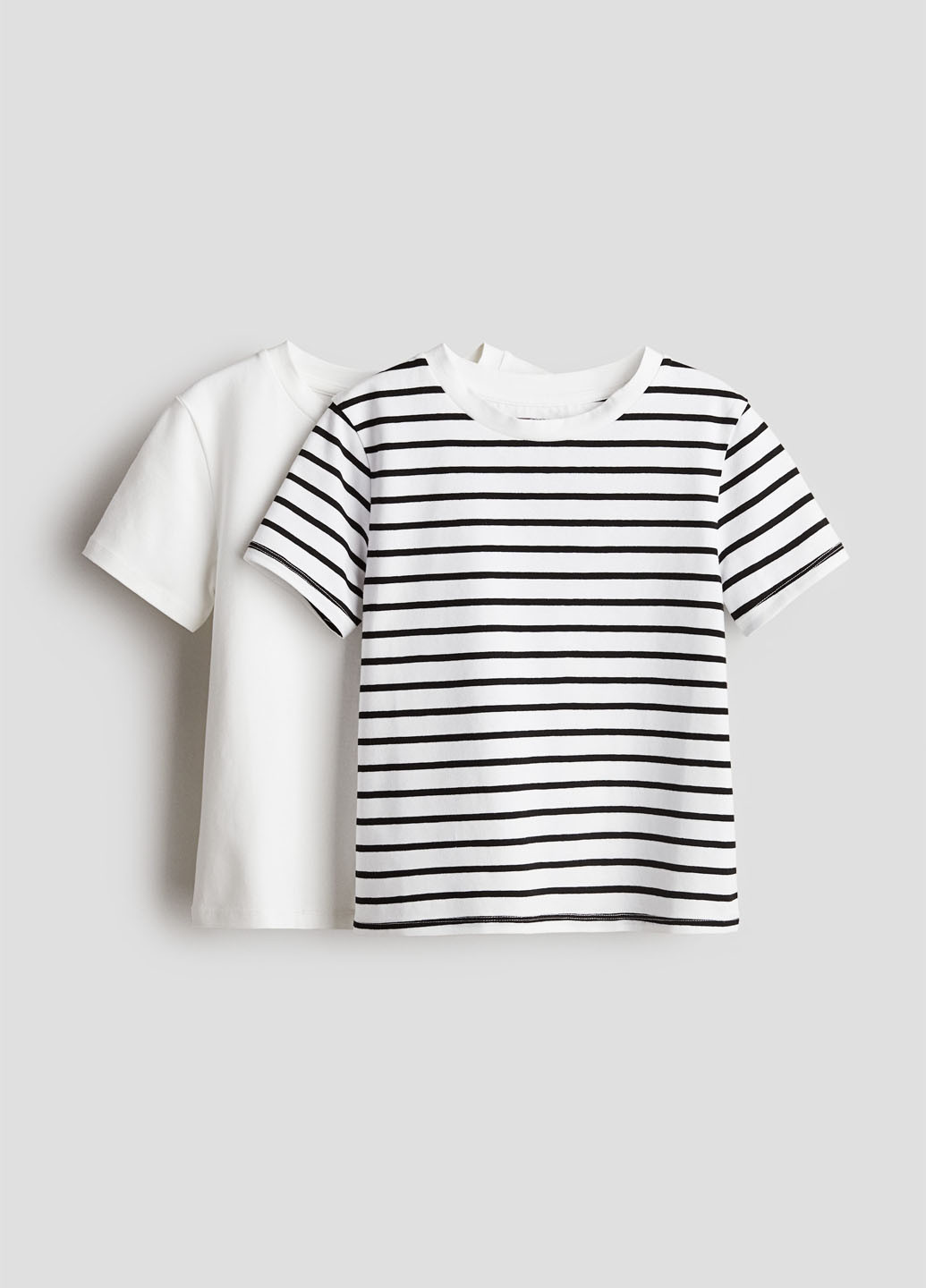 Черно-белая летняя футболка (2 шт.) H&M